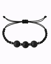 Načíst obrázek do prohlížeče Galerie, NÁRAMEK ČERNÝ LÁVOVÝ KÁMEN- probouzí skrytou energii 10