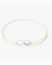 Načíst obrázek do prohlížeče Galerie, STŘÍBRNÝ NÁRAMEK- nekonečno s pírkem