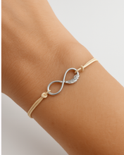 Načíst obrázek do prohlížeče Galerie, STŘÍBRNÝ NÁRAMEK- nekonečno s pírkem