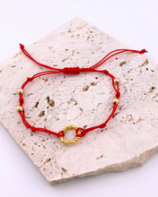 Načíst obrázek do prohlížeče Galerie, Pozlacený náramek- kruh, červený 28