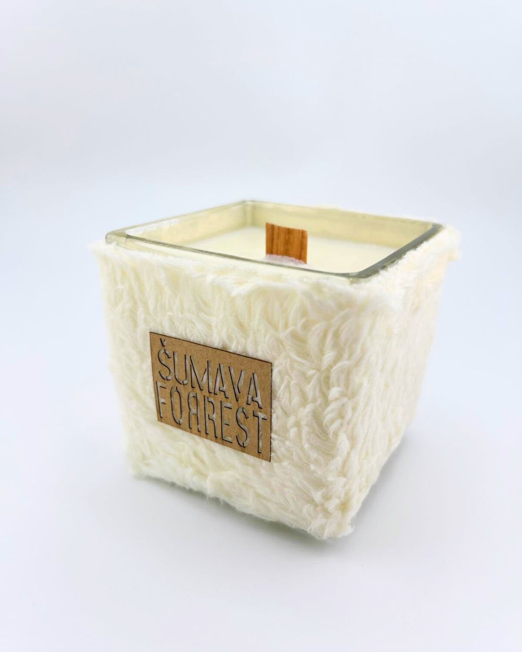 SÓJOVÁ SVÍČKA S VEGANSKOU KOŽEŠINOU (rovný chlup)